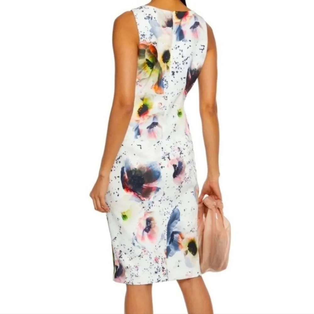 NWT Mark & James Badgley Mischka Floral Printed Scuba Sleeveless Dress - Picture 6 of 7